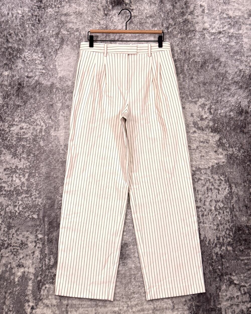 Rag & Bone Trouser Pants Small Womens Pleated Pinstripe Relax Straight